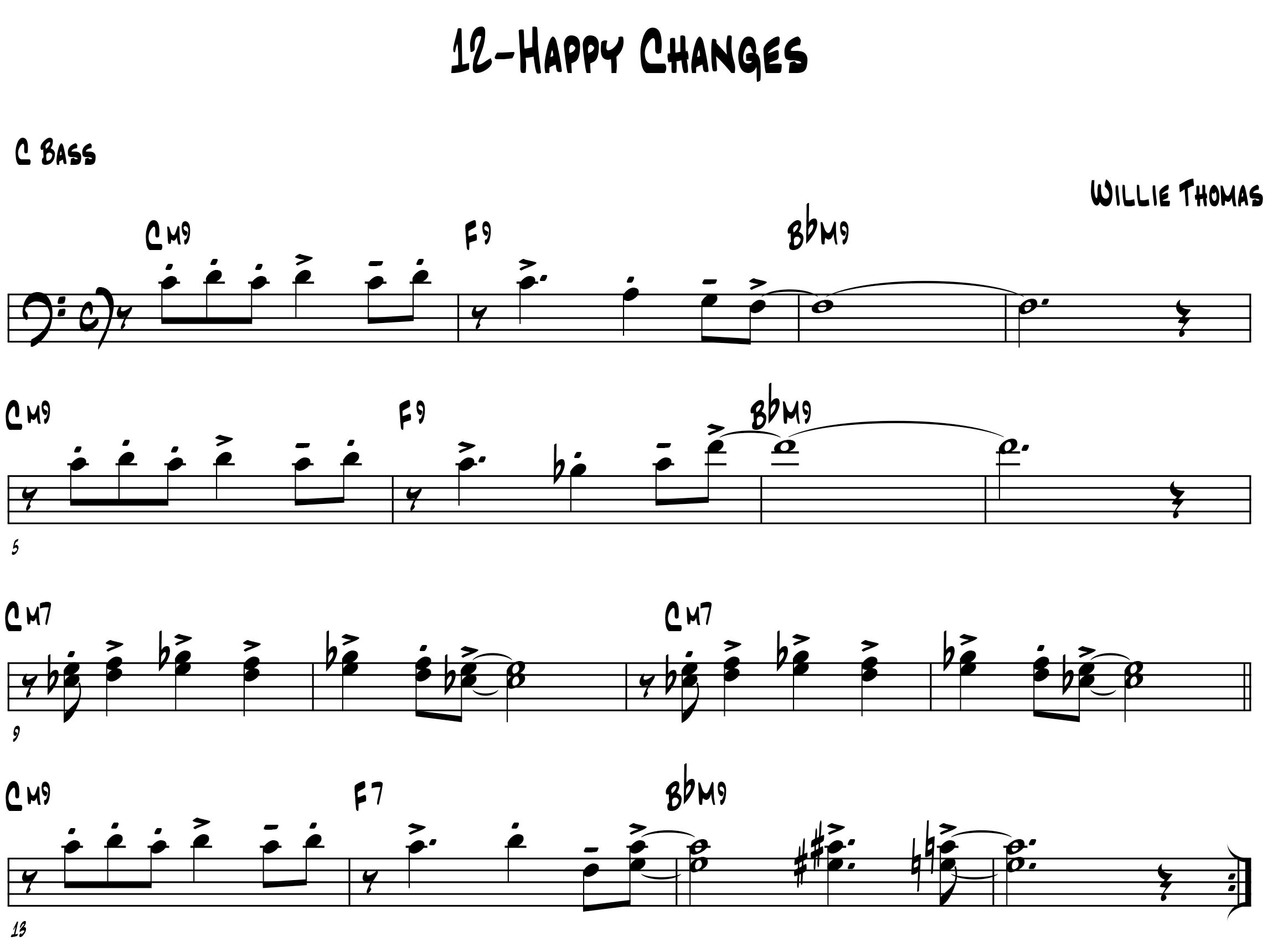 12 Happy Changes - Bass Clef - Jazz Everyone.